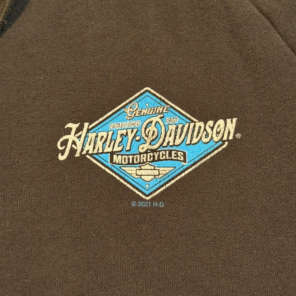 Harley Davidson Womens XL Full Zip Hoodie Black Indywest Plainfield IN - Picture 8 of 8